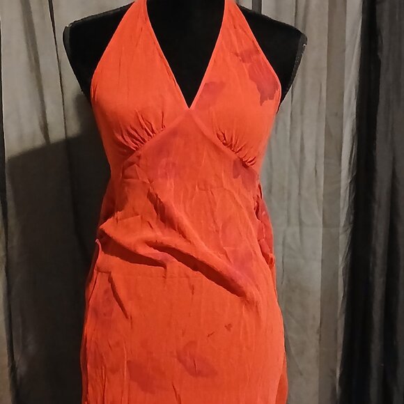 SIZE XS: Vintage Silk Victoria's Secret Halter Slip Gown - Picture 5 of 16
